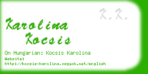 karolina kocsis business card